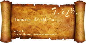 Thomasz Ádám névjegykártya